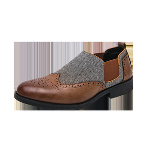 Nouvelles Chaussures Habillées en Cuir Brogue pour Hommes Grande Taille Printemps & Automne 2026 – Tendance Rétro avec Empiècements en Tissu - Product Image 4