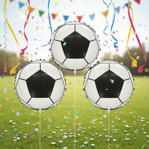 Party Love Soccer Ball <b>Balloon</b> 25cm 3Pcs Disposable Party <b>Decoration</b> - Product Image 3