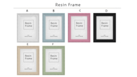 Cadre photo en résine HOMCO Designs, personnalisable, avec petites perles durables, six couleurs classiques, impression numérique exclusive, pour table.