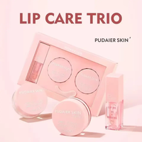 3 en 1 Sugar Lip Scrub Balm Mask Kits d'huile pour les lèvres Vegan Hydratant Plumper Fruit Aromouring Oil Private Label Lip Care Set