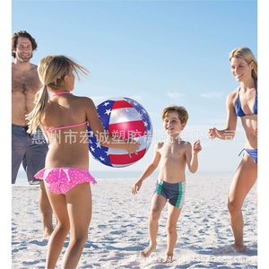 Inflatable Beach Ball 40.5cm American Flag Design Outdoor Play Toy Unisex - Product Image 3