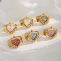 Cincin Jam Tangan Minimalis Bentuk Hati Angka Romawi Quartz Mini Wanita Bahan Stainless Steel