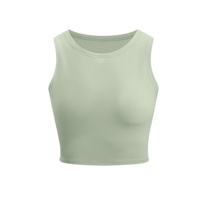 Tank <b>Tops</b> Clothes Sexy Crop <b>Top</b> Sleeveless Tight Fitting Base Shirt with Round Neck and <b>Cross</b> Shaped tank <b>Top</b> - Product Image 4
