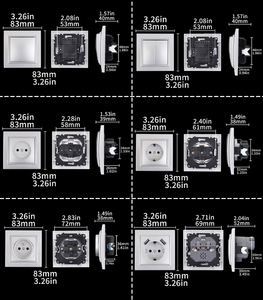 Bạc EU tiêu chuẩn Châu Âu 250V 10A 16A 83 Mét cảm ứng <span class=keywords><strong>push</strong></span> <span class=keywords><strong>button</strong></span> điện đôi Loại C USB ổ cắm tường ánh sáng Ổ cắm chuyển đổi - Product Image 6
