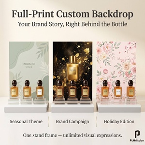 Présentoir à parfum personnalisé en acrylique à 4 fentes, résistant aux UV, transparent, pour comptoir de magasin de détail, directement de l'usine OEM - Product Image 4