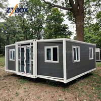 Maison préfabriquée modulaire extensible blanche et grise, production fraîche, pour le marché d'Afrique du Nord, du Maroc et de l'Algérie