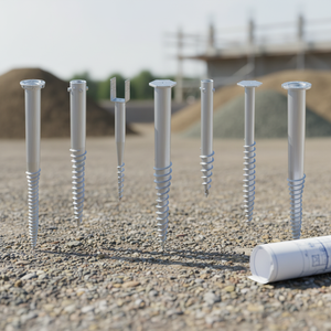 Anclaje de Tornillo <span class=keywords><strong>para</strong></span> Tierra <span class=keywords><strong>Galvanizado</strong></span> en Caliente, Gran Cantidad de Herrajes <span class=keywords><strong>para</strong></span> Sistemas de Montaje Solar - Product Image 1