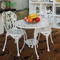 Vente flash - Ensemble de table et chaises de jardin en aluminium de conception européenne, imperméable, pour une utilisation en extérieur dans la cour