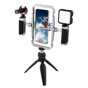 Stabilisateur universel pour téléphone Cage de montage vidéo avec poignées Clip de batterie externe Poignée vidéo pour téléphone portable en alliage d'aluminium - Product Image 2