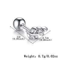 Boucles d'oreilles clous simples en argent sterling 925 avec zircon, en forme de feuille, plaquées rhodium, minimalistes, pour femme, cadeau de mariage ou de fiançailles