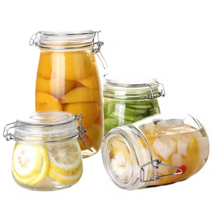 Pot hermétique OEM avec logo personnalisé, grande capacité 1L 1.8L 2..1L 3.2L 5L, récipient de stockage alimentaire rond avec fermeture métallique - Product Image 3