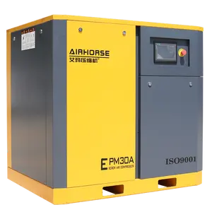 Airhorse China Professionele Geruisloze Pm Vsd Inverter Variabele Snelheid 22kw 30hp 15kw Xompressor Schroef Luchtcompressor 5hp Met Lucht