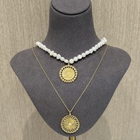 Collier en cuivre doré vintage avec pièce de monnaie en forme de cœur et tournesol, design de niche superposé pour femme, accessoires de mode