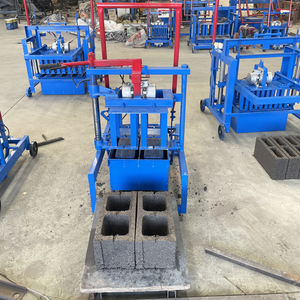 Nghiêng đẩy nhỏ di động rỗng xi măng khối máy gạch dây chuyền sản xuất với lõi lắp ráp động cơ không gạch - Product Image 2