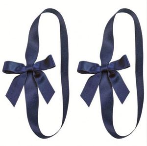 Ruban extensible brillant en satin avec nœud réglable pour mariage, événement, fête, emballage de boîte cadeau, logo personnalisé, livraison en 10-15 jours, 100 pièces/sac, direct usine - Product Image 1