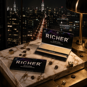 Unbleached Rolling <b>Papers</b> King Size Slim With Filter Tips Modern Design High End Custom Black Packaging Magentic Rolling <b>Paper</b> - Product Image 3