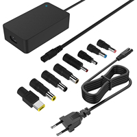 Adaptateur chargeur pour ordinateur portable, très vendu, compatible avec la plupart des ordinateurs portables, 8 connecteurs, adaptateur secteur 65W Gan