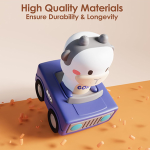 <span class=keywords><strong>Voiture</strong></span> animale de dessin animé à pousser, jouet à inertie sans batterie avec design arrondi sûr pour l'apprentissage précoce des tout-petits - Product Image 5