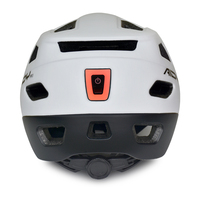 Casque de vélo VTT avec visière, casque de vélo de montagne avec feu arrière rechargeable, coque en PC moulée intégralement, lumières LED, casque pour VTT