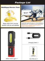 Lampe de travail LED rechargeable à haute luminosité avec base magnétique, lampe d'inspection portable multifonctionnelle pour atelier et garage