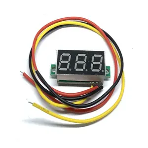 0.36 inch 3 Wires 3 Digits Volt Meters Red Blue Green LED Display Mini DC 0 - 100v PCB Digital Voltmeter 0.36" Voltage Meters