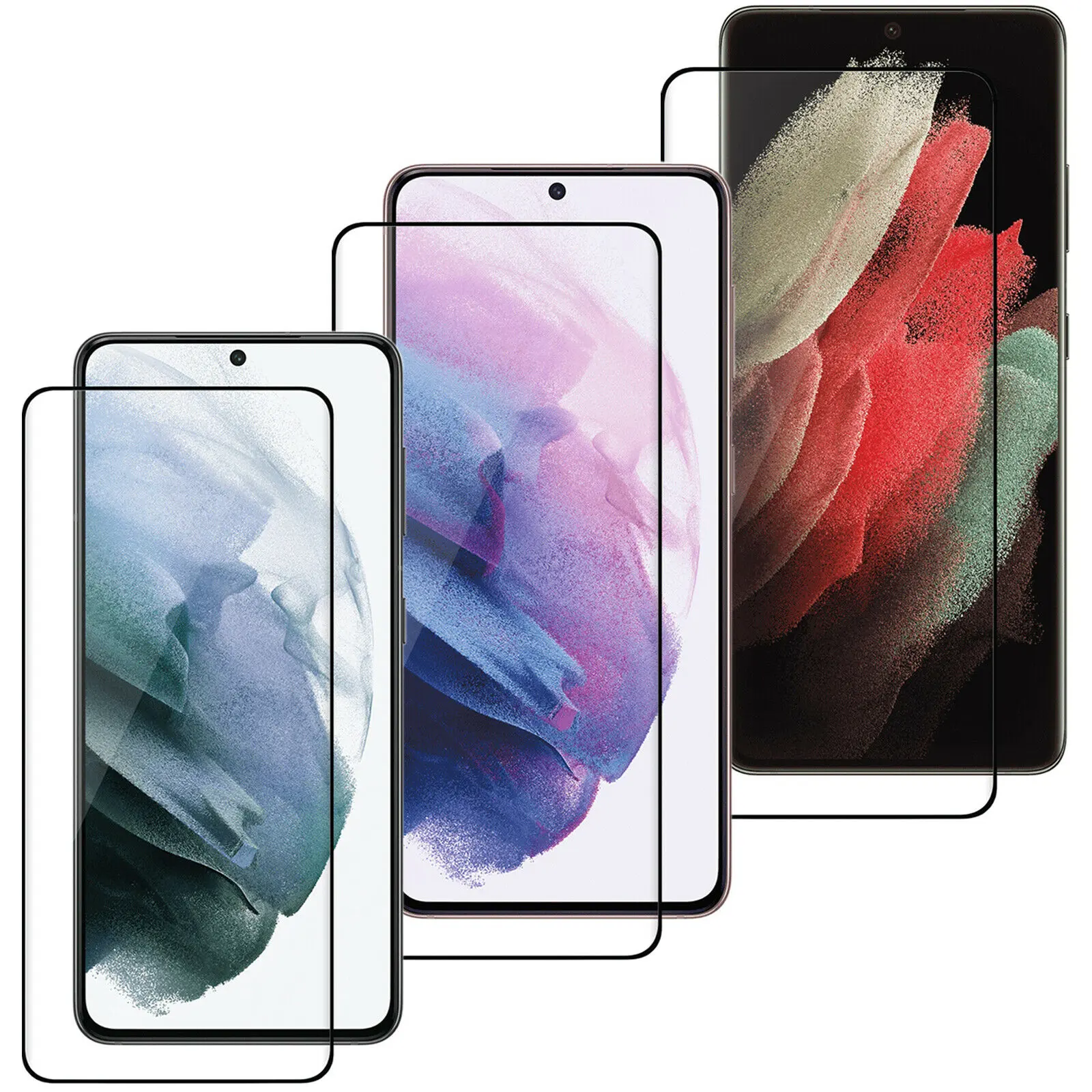 2.5D Silk Print Twice Strengthen Tempered Glass For Samsung Galaxy S22 S21 Ultra S21 + Plus 5G High Aluminum Screen Protector