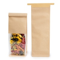 Sacs à pain en papier kraft brun imprimés sur mesure avec fenêtre transparente et fermeture à lien métallique, qualité alimentaire, résistants à la graisse, pour boulangerie, sacs à toasts, vente en gros