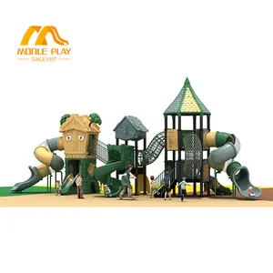 Set mainan luar ruangan kualitas tinggi untuk anak-anak dengan perosotan besar dan peralatan taman bermain ayunan anak