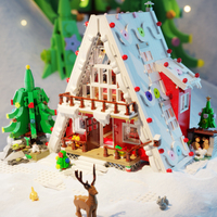 2159 pièces Fantastique maison de Noël à construire et modèle de jeu éducatif en blocs de construction en ABS pour enfants