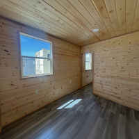 Maison préfabriquée en conteneur maritime de style américain durable de 40 pieds, écologique, résistante au feu, atelier, cuisine, salle de bain