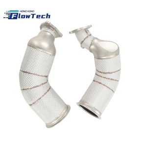 ท่อลง FlowTech SS304 คุณภาพสูง พร้อมแผ่นกันความร้อน สำหรับ Audi RS4 B9.5 RS5 F5 2.9T TFSI V6 EA839 – ติดตั้งแบบ Direct Bolt-On - Product Image 4