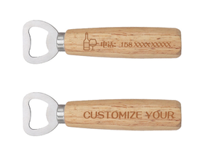 Ouvre-bouteille de bière en bois personnalisé avec logo de marque, ouvre-bouteille de bière en bois massif - Product Image 6