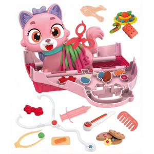 Kit de Pâte à Modeler Colorée pour <span class=keywords><strong>Docteur</strong></span> Vétérinaire pour Animaux de Compagnie, 36 Pièces, Kit de Pâte à Modeler DIY avec Accessoires Vétérinaires, Pâte à Modeler Non Toxique, Cadeau pour Enfants - Product Image 1