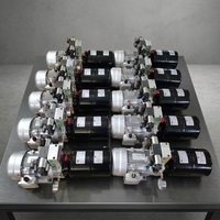 Estación de energía hidráulica eléctrica de 380V para elevación, 100 bar, tanque de 6L, construcción de aluminio, bomba de engranajes de 1.5KW 2.0CC/R, solenoide dual