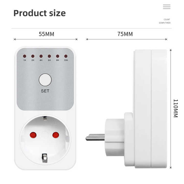 Factory Countdown Timer Socket EU Plug Timing Switch Controller Smart Time Controller Socket