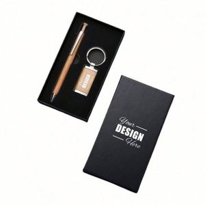 ชุดของขวัญปากกาพรีเมียมและพวงกุญแจ - ชุดสมุดโน้ตสำหรับองค์กรสุดหรู - Product Image 1