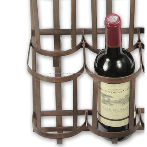 Elegante estante de vino de Metal montado en la pared de 9 botellas para Hotel o Bar Vino Whisky Soporte de almacenamiento de cerveza Directo del fabricante - Product Image 2