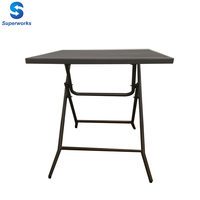 Ensemble de table et chaises de balcon en acier noir moderne pour extérieur, ensembles de meubles de jardin en fer pour parc ou villa
