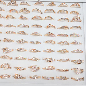 Bagues en diamant à prix d'usine, différents Styles, bagues pour femmes, couleur or, bagues en alliage, bijoux, cadeau - Product Image 3