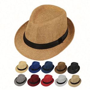 Design Promotion Factory Straw Cowboy <b>Hats</b> Directly Sale Moderate Price Mens Custom Summer Cowboy Straw <b>Hat</b> with Leather Strap - Product Image 1