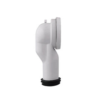 Tuyau de vidange WC mural en plastique PP de type S de 90-105 mm avec connecteur pour cuvette et tige de fixation métallique en option