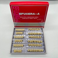 Dents en résine composite, jeu complet de 28 pièces par boîte, plusieurs tailles et teintes, matériel de formation artisanale pour la fabrication de modèles dentaires