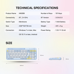Ensemble <span class=keywords><strong>clavier</strong></span> et souris sans fil, <span class=keywords><strong>clavier</strong></span> <span class=keywords><strong>ergonomique</strong></span> <span class=keywords><strong>Bluetooth</strong></span>, <span class=keywords><strong>clavier</strong></span> d'ordinateur rechargeable avec support pour téléphone pour PC portable - Product Image 3