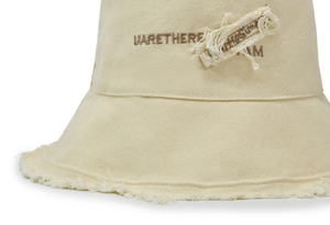 Syh1723 Nuovo Cappello da Sole alla Moda con Lettere, Cappello da Pescatore con Bordo in Pelliccia Effetto Invecchiato, Stile Retrò, Protezione Solare UV, Cappello a Secchiello - Product Image 2