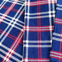 Baumwoll stoff kariertes Garn Flanell Plaid Stoff Lieferanten
