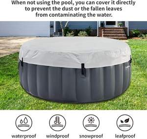 Lona de PVC de buena calidad para <span class=keywords><strong>piscina</strong></span> de seguridad <span class=keywords><strong>redonda</strong></span> de forma personalizada, cubierta de <span class=keywords><strong>piscina</strong></span> portátil de <span class=keywords><strong>verano</strong></span> para entretenimiento - Product Image 4