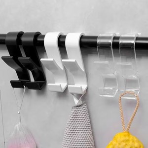 Crochets <span class=keywords><strong>de</strong></span> <span class=keywords><strong>radiateur</strong></span> <span class=keywords><strong>de</strong></span> <span class=keywords><strong>salle</strong></span> <span class=keywords><strong>de</strong></span> <span class=keywords><strong>bain</strong></span> en plastique, supports doubles pour serviettes et vêtements - Product Image 6