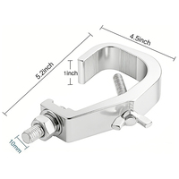 Penjepit Truss Gantung untuk Lampu Panggung 30-50mm, Penjepit Lampu Panggung Aluminium Heavy Duty untuk Perlengkapan Lampu Moving Head