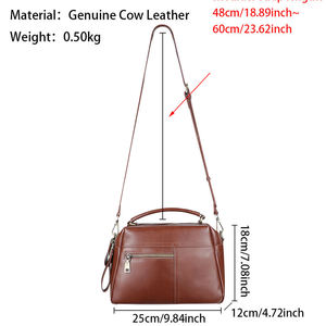 AndoBag Fashion Casual Top-Handle Bags for Women, Genuine Leather Crossbody Shoulder Bag, <b>Large</b> Capacity Handbag 3087 - Product Image 2