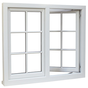 หน้าต่างบานกระทุ้งกระจกสีไดยา สำหรับบ้าน ที่เปิดออกด้านใน พร้อมมุ้งลวด - Product Image 4